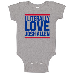 I Literally Love Josh Allen Buffalo Football Fan Raglan Onesie Baby One Piece I Literally Love Josh Allen Buffalo Football Fan Raglan Onesie Baby One Piece