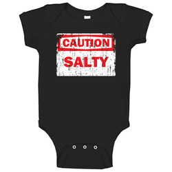 Salty Caution Adjective Distressed Onesie Baby One Piece Salty Caution Adjective Distressed Onesie Baby One Piece