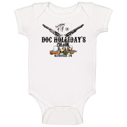 Doc Holliday's Saloon Nashville Tennessee Top Restaurants Food Fan Lover Foodie Worn Look Onesie Baby One Piece