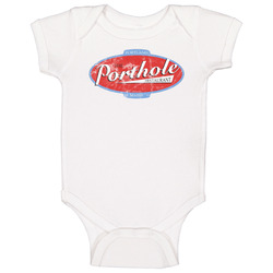 The Porthole Portland Maine Restaurant Worn Look Onesie Baby One Piece