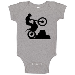 Motorcycle Trials Sport Hobby Logo Athlete Club Onesie Baby One Piece Motorcycle Trials Sport Hobby Logo Athlete Club Onesie Baby One Piece