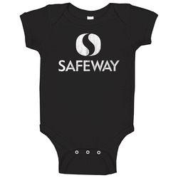 Safeway Grocery Store Logo Vintage Grunge Look Onesie Baby One Piece