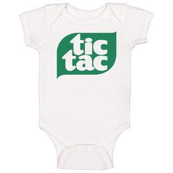 Tic Tac Candy Mint Brand Logo Onesie Baby One Piece Tic Tac Candy Mint Brand Logo Onesie Baby One Piece