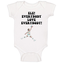 Ele! Everybody Love Everybody Semi Pro Movie Quote Moon Onesie Baby One Piece Ele! Everybody Love Everybody Semi Pro Movie Quote Moon Onesie Baby One Piece
