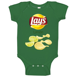 Lay's Limon Potato Chips Bag Costume Onesie Baby One Piece