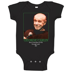 George Carlin Comedian Rip Tribute Onesie Baby One Piece George Carlin Comedian Rip Tribute Onesie Baby One Piece