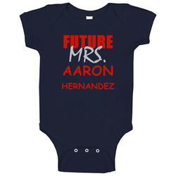 Aaron Hernandez Future Mrs Football Sports New England Onesie Baby One Piece Aaron Hernandez Future Mrs Football Sports New England Onesie Baby One Piece