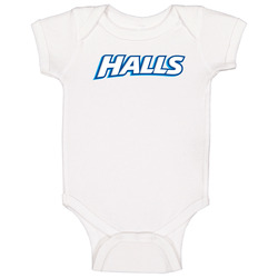 Halls Best Over The Counter Medication Logo Onesie Baby One Piece Halls Best Over The Counter Medication Logo Onesie Baby One Piece