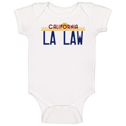 La Law Retro 80s Tv Show Logo Fan Onesie Baby One Piece La Law Retro 80s Tv Show Logo Fan Onesie Baby One Piece