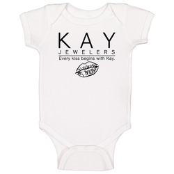 Every Kiss Begins With Kay Jewelers Most Memorable Ad Slogan Onesie Baby One Piece