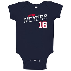 Jakobi Meyers 16 Favorite Player Fan Onesie Baby One Piece Jakobi Meyers 16 Favorite Player Fan Onesie Baby One Piece