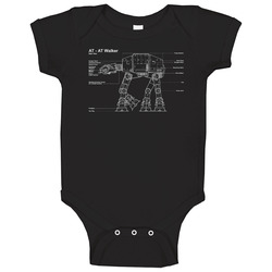 Star Wars At At Walker Schematic Onesie Baby One Piece Star Wars At At Walker Schematic Onesie Baby One Piece