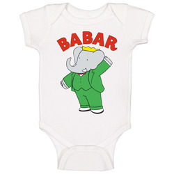 Babar 90s Kids Elephant Tv Show Cartoon Onesie Baby One Piece Babar 90s Kids Elephant Tv Show Cartoon Onesie Baby One Piece