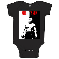 Mike Tyson Scarface Boxing Onesie Baby One Piece Mike Tyson Scarface Boxing Onesie Baby One Piece