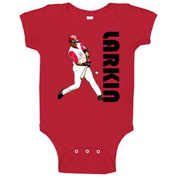 Barry Larkin Reds Onesie Baby One Piece Barry Larkin Reds Onesie Baby One Piece