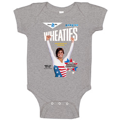 Wheaties The Breakfast Of Champions Mary Lou Retton Gymnastics Champ Onesie Baby One Piece Wheaties The Breakfast Of Champions Mary Lou Retton Gymnastics Champ Onesie Baby One Piece