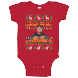 Exterior Illumination Clark Christmas Vacation Ugly Sweater Onesie Baby One Piece Exterior Illumination Clark Christmas Vacation Ugly Sweater Onesie Baby One Piece