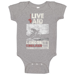 Live Aid London England Worn Look Vintage Unisex Onesie Baby One Piece Live Aid London England Worn Look Vintage Unisex Onesie Baby One Piece