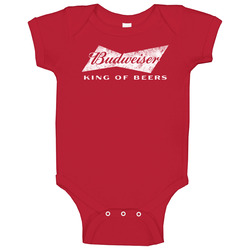 Budweiser American Beer Grunge Logo Label Drinking Crewneck Sweatshirt Onesie Baby One Piece Budweiser American Beer Grunge Logo Label Drinking Crewneck Sweatshirt Onesie Baby One Piece