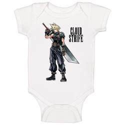 Cloud Strife Final Fantasy Video Game Onesie Baby One Piece Cloud Strife Final Fantasy Video Game Onesie Baby One Piece