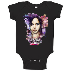 Jessica Jones Watercolour Poster Logo Netflix Original Fan Onesie Baby One Piece Jessica Jones Watercolour Poster Logo Netflix Original Fan Onesie Baby One Piece