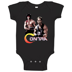 Contra Sylvester Stalone Arnold Swarzenegger Movie Fan Onesie Baby One Piece Contra Sylvester Stalone Arnold Swarzenegger Movie Fan Onesie Baby One Piece