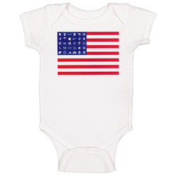 Corporate American Flag Onesie Baby One Piece Corporate American Flag Onesie Baby One Piece