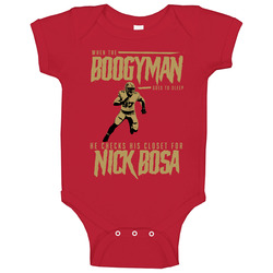 The Boogeyman Checks For Nick Bosa San Francisco Football Onesie Baby One Piece
