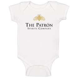 Patron Spirits Company Tequila Booze Drink Onesie Baby One Piece Patron Spirits Company Tequila Booze Drink Onesie Baby One Piece