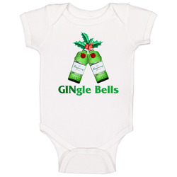 Tanqueray Gingle Jingle Bells Gin Bottle Christmas Party Onesie Baby One Piece Tanqueray Gingle Jingle Bells Gin Bottle Christmas Party Onesie Baby One Piece