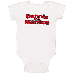 Dennis The Menace Retro 80s Tv Show Logo Fan Onesie Baby One Piece Dennis The Menace Retro 80s Tv Show Logo Fan Onesie Baby One Piece