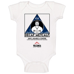 Decaf Metcalf Dk Seattle Football Volcanica Coffee Logo Fan Onesie Baby One Piece