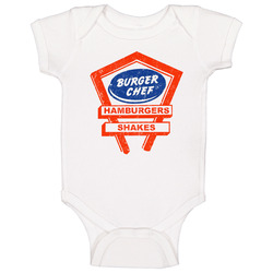 Burger Chef Restaurant Vintage Retro Logo Sign Onesie Baby One Piece