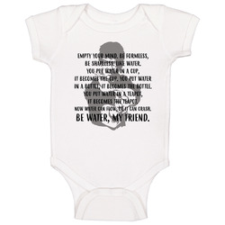 Bruce Lee Empty Your Mind Inspirational Quote Fan Onesie Baby One Piece Bruce Lee Empty Your Mind Inspirational Quote Fan Onesie Baby One Piece