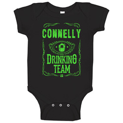 Connelly Irish Drinking Team Whiskey Beer Custom Last Name St Patricks Day Onesie Baby One Piece Connelly Irish Drinking Team Whiskey Beer Custom Last Name St Patricks Day Onesie Baby One Piece