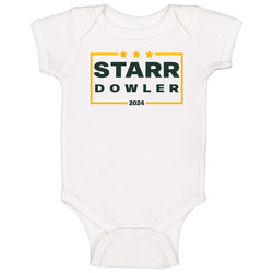 Bart Starr Boyd Dowler For President 2024 Green Bay Football Onesie Baby One Piece