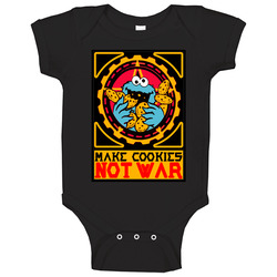 Sesame Street Cookie Monster Make Cookies Not War Onesie Baby One Piece Sesame Street Cookie Monster Make Cookies Not War Onesie Baby One Piece