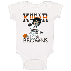 Bernie Kosar Retro Football Caricature Onesie Baby One Piece