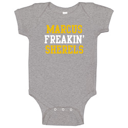 Marcus Freakin' Sherels Minnesota Football Player Cool Fan Onesie Baby One Piece Marcus Freakin' Sherels Minnesota Football Player Cool Fan Onesie Baby One Piece