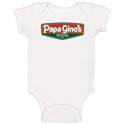 Papa Gino's Pizza Restaurant Foodie Tour Brand Logo Fan Onesie Baby One Piece Papa Gino's Pizza Restaurant Foodie Tour Brand Logo Fan Onesie Baby One Piece