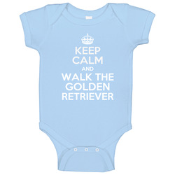 Keep Calm And Walk The Golden Retriever Rescue Dog Onesie Baby One Piece Keep Calm And Walk The Golden Retriever Rescue Dog Onesie Baby One Piece