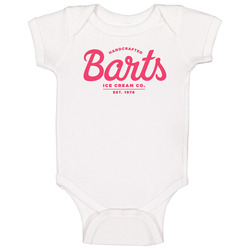 Barts Ice Cream Snack Food Logo Onesie Baby One Piece Barts Ice Cream Snack Food Logo Onesie Baby One Piece