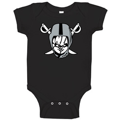 Jon Gruden Chucky Oakland Football Coach Logo Mashup Onesie Baby One Piece
