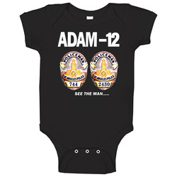 Adam-12 Tv Series 70's Retro Onesie Baby One Piece Adam-12 Tv Series 70's Retro Onesie Baby One Piece