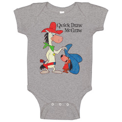 Quick Draw Mcgraw Retro 80s Cartoon Onesie Baby One Piece Quick Draw Mcgraw Retro 80s Cartoon Onesie Baby One Piece
