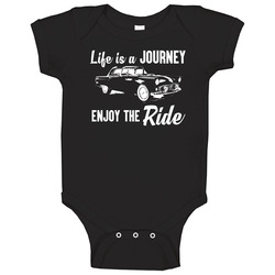 1955 Ford Thunderbird 292 Fordomatic Enjoy The Ride Vintage Car Fan Onesie Baby One Piece
