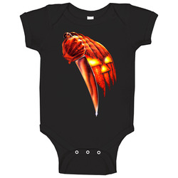 Michael Myers Halloween Pumpkin Head Horror Retro Onesie Baby One Piece Michael Myers Halloween Pumpkin Head Horror Retro Onesie Baby One Piece