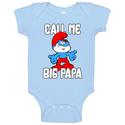 Call Me Big Papa Smurf Onesie Baby One Piece Call Me Big Papa Smurf Onesie Baby One Piece