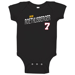 Ben Roethlisberger 7 Favorite Player Pittsburgh Football Fan Onesie Baby One Piece