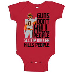 Guns Dont Kill Scotty Miller Kills People Tampa Bay Football Onesie Baby One Piece